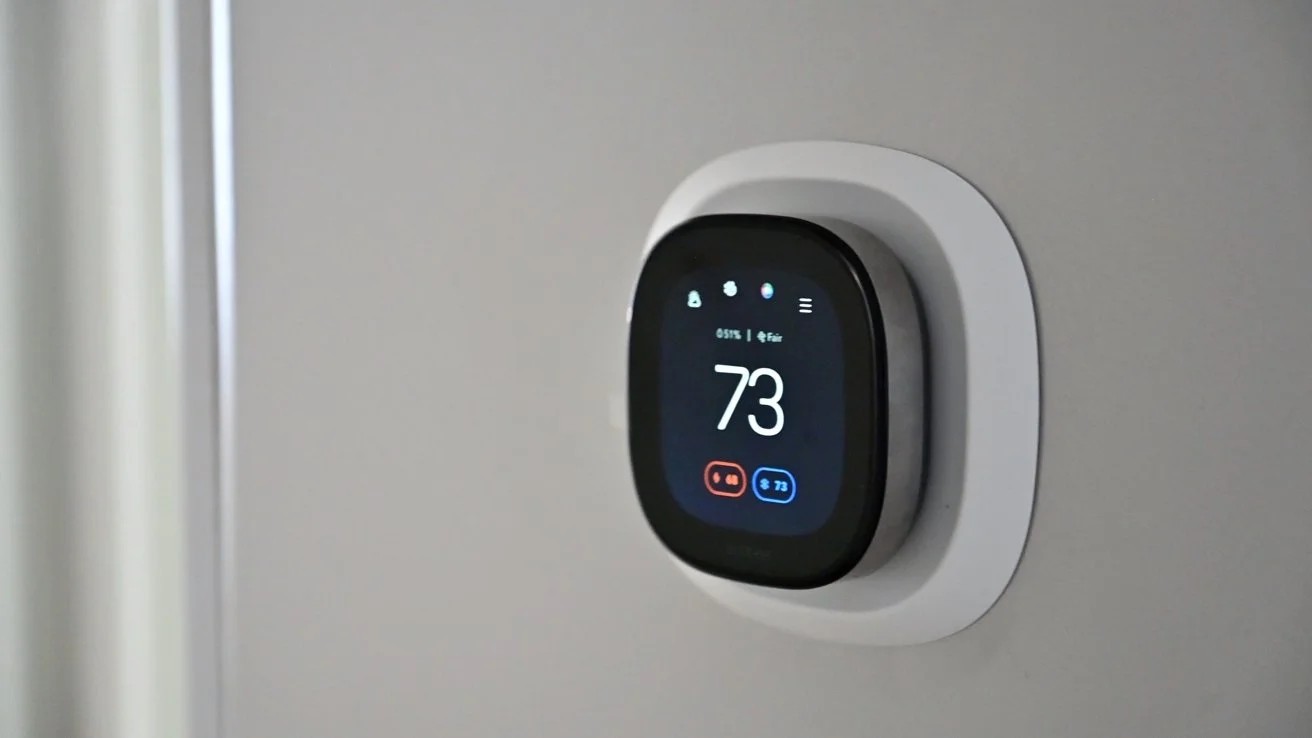 Smart home device on a wall